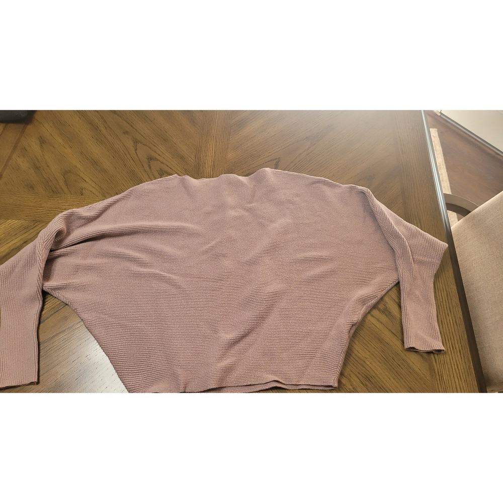 Philosophy Republic Clothing Mauve Ribbed Batwing Dolman Sleeve Sweater Large